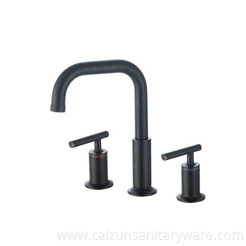 Black Widespread Bathroom Faucet